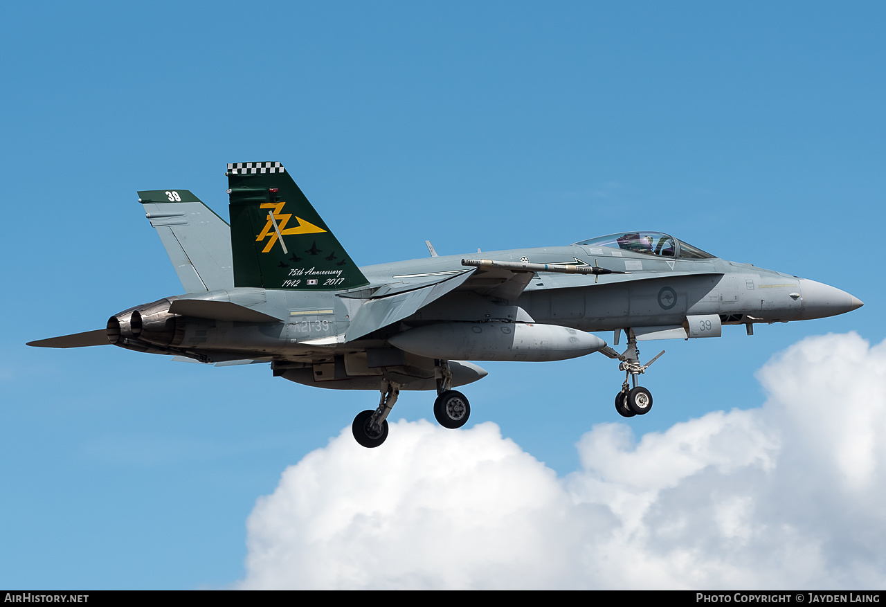 Aircraft Photo of A21-39 | McDonnell Douglas F/A-18A Hornet | Australia - Air Force | AirHistory.net #279749