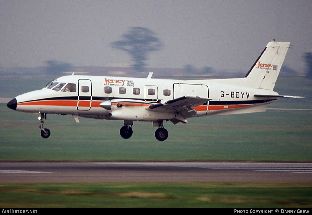 Aircraft Photo of G-BGYV | Embraer EMB-110P1 Bandeirante | Jersey European Airways | AirHistory.net #279938