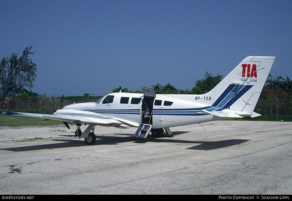 Aircraft Photo of 8P-TAA | Cessna 402C | TIA - Trans Island Air | AirHistory.net #280068