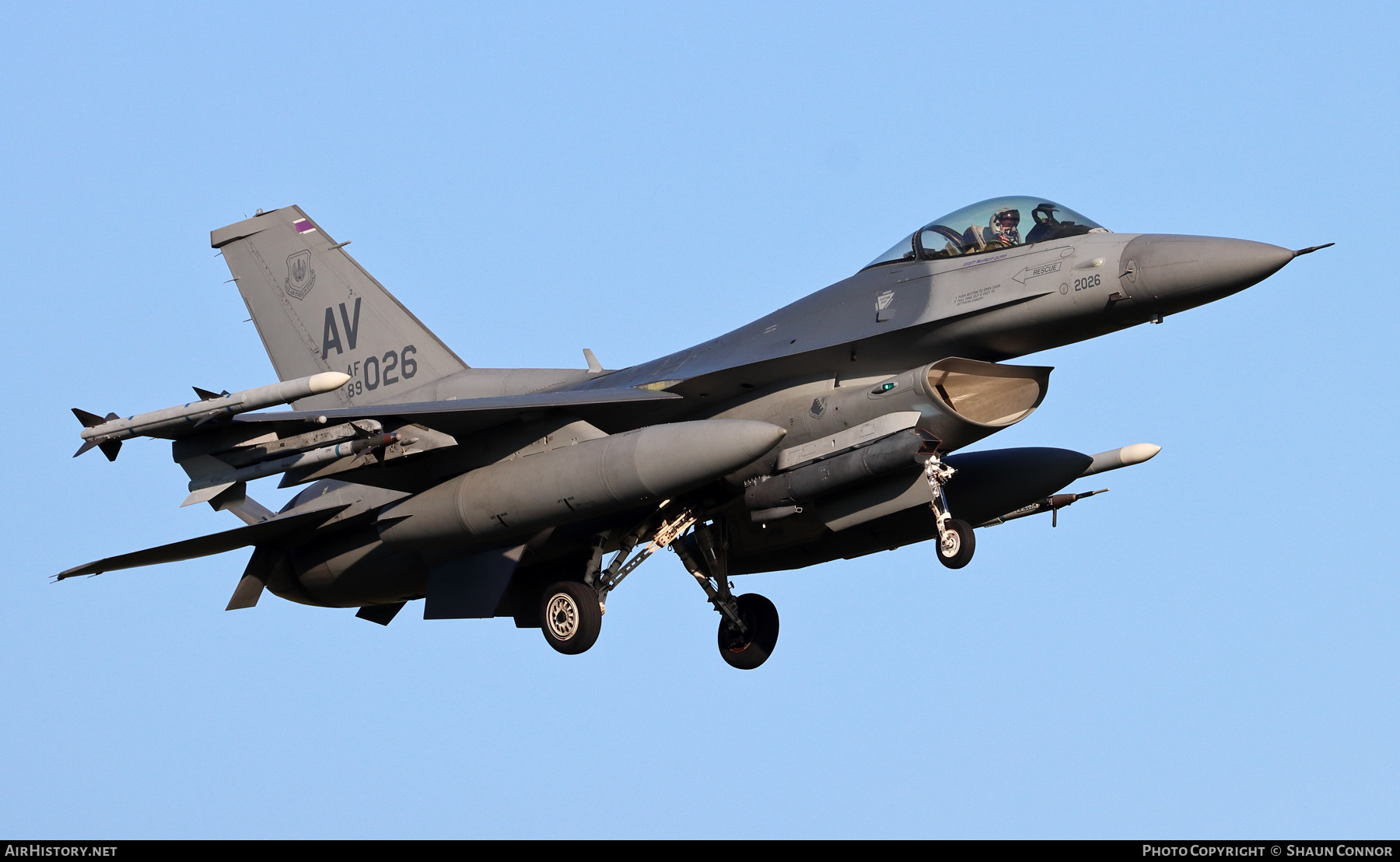 Aircraft Photo of 89-2026 / AF89-026 | General Dynamics F-16CM Fighting Falcon | USA - Air Force | AirHistory.net #280074