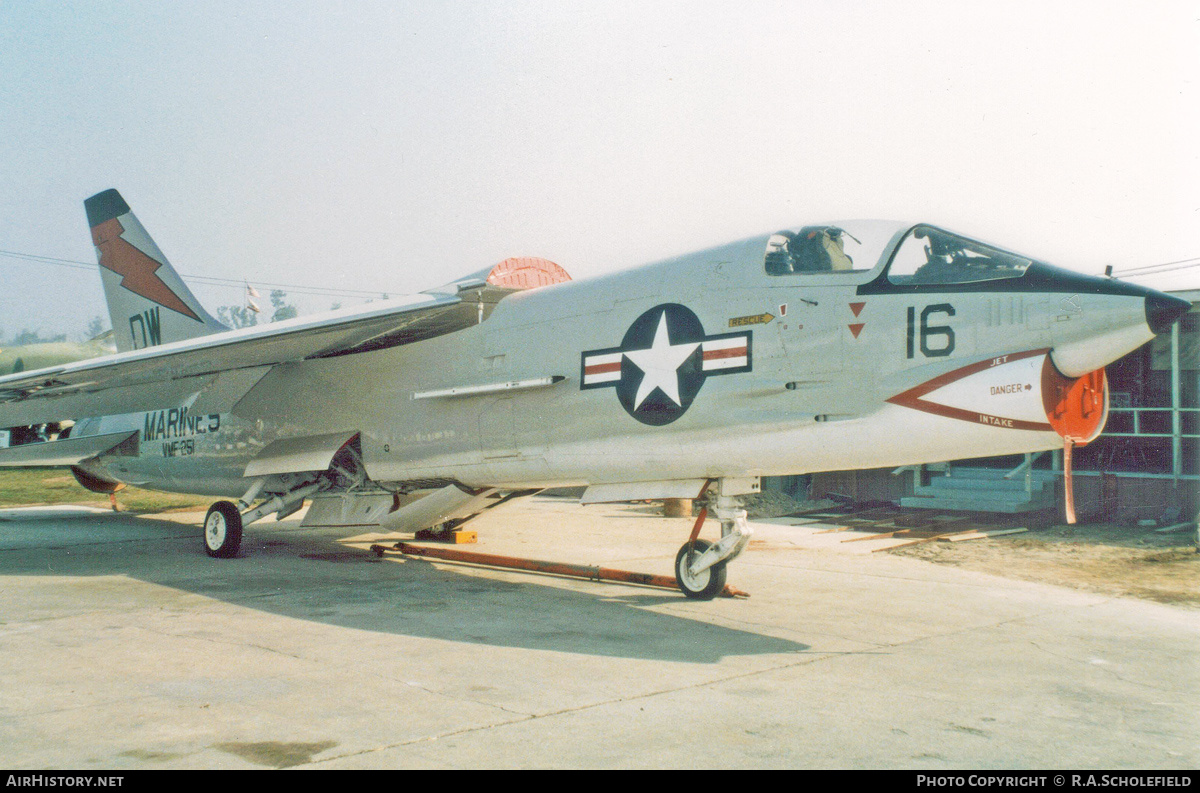 Aircraft Photo of 145336 / 5336 | Vought F-8A Crusader | USA - Marines | VMF-251 | AirHistory.net #280157