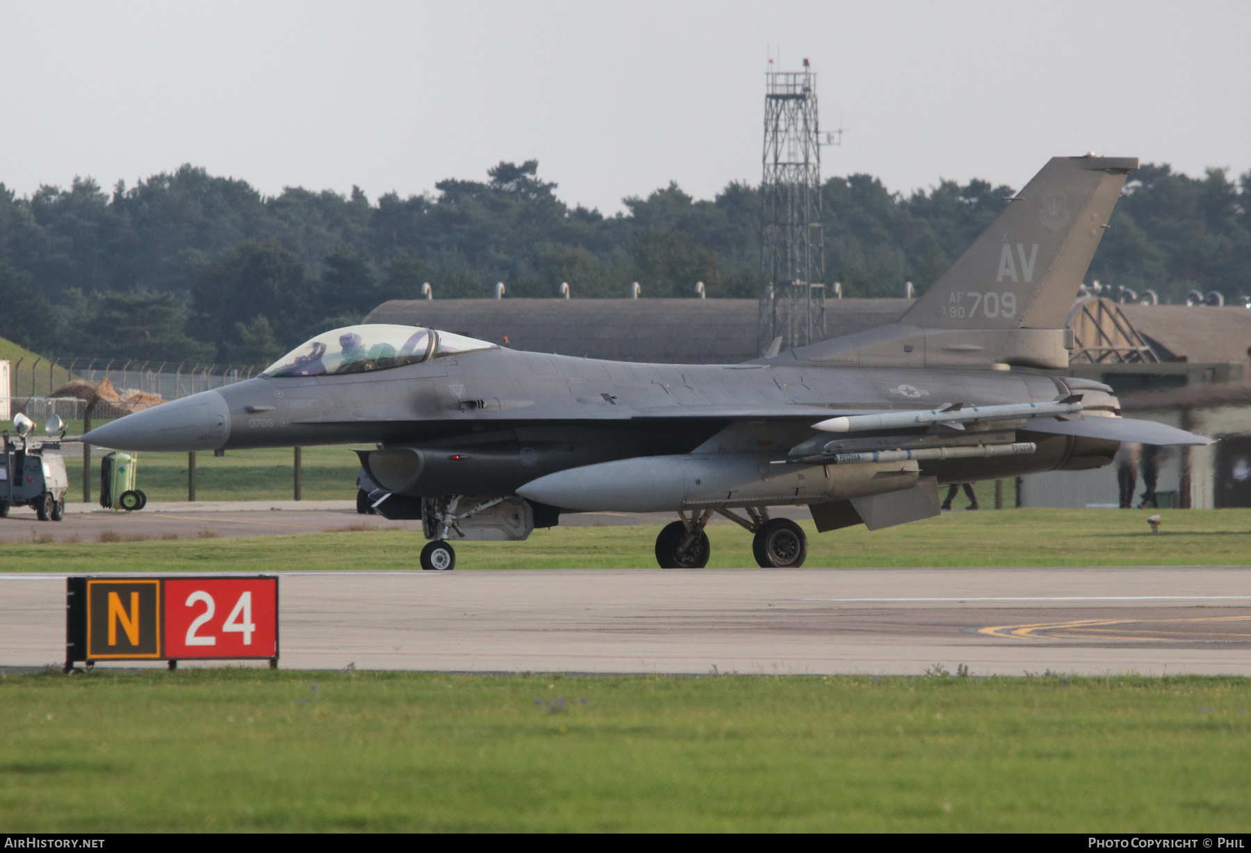 Aircraft Photo of 90-0709 / AF90-709 | General Dynamics F-16CM Fighting Falcon | USA - Air Force | AirHistory.net #280240