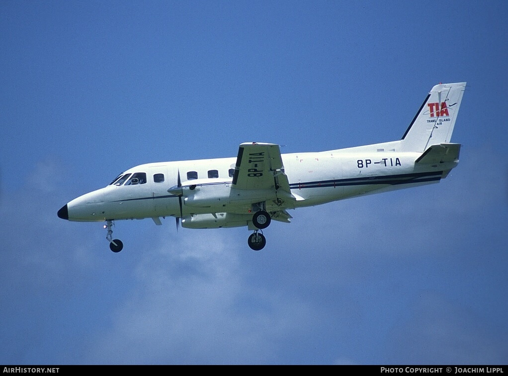 Aircraft Photo of 8P-TIA | Embraer EMB-110P1 Bandeirante | TIA - Trans Island Air | AirHistory.net #280302