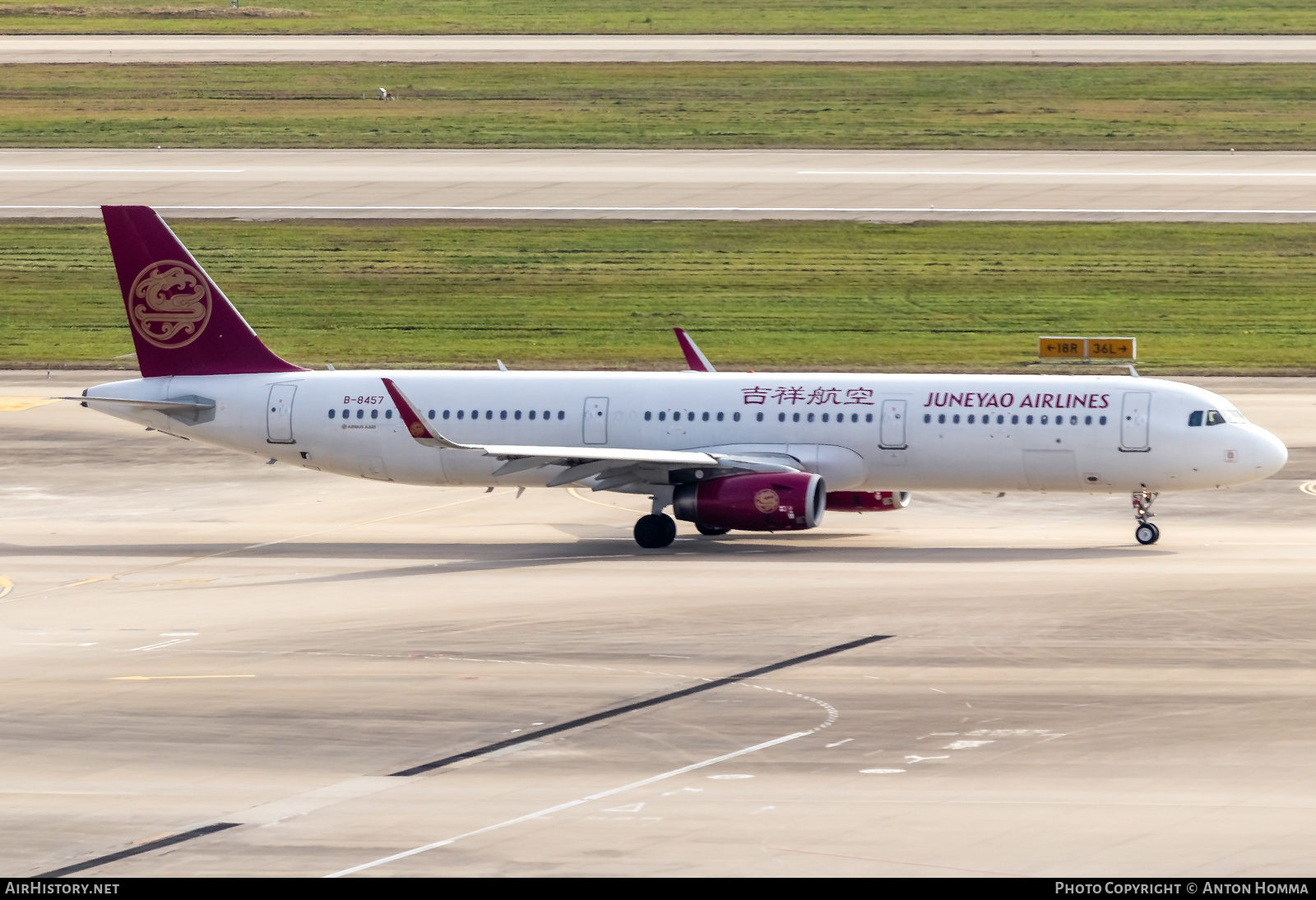 Aircraft Photo of B-8457 | Airbus A321-231 | Juneyao Airlines | AirHistory.net #280350