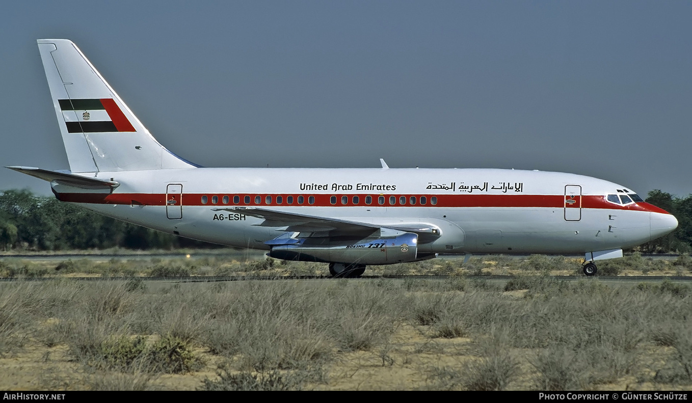 Aircraft Photo of A6-ESH | Boeing 737-2W8/Adv | United Arab Emirates Government | AirHistory.net #280437