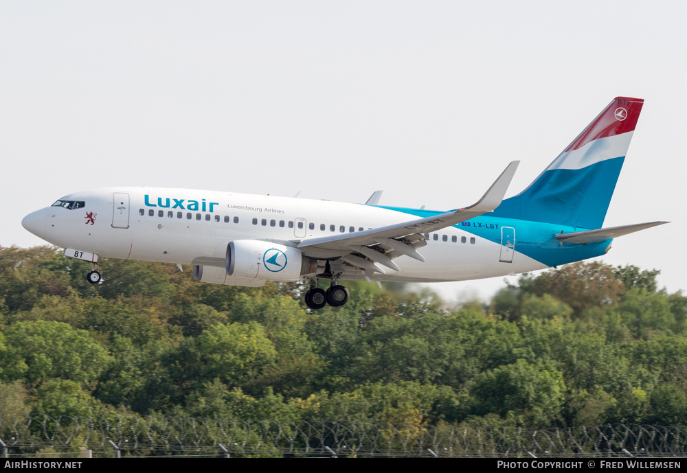 Aircraft Photo of LX-LBT | Boeing 737-7K2 | Luxair | AirHistory.net #280450