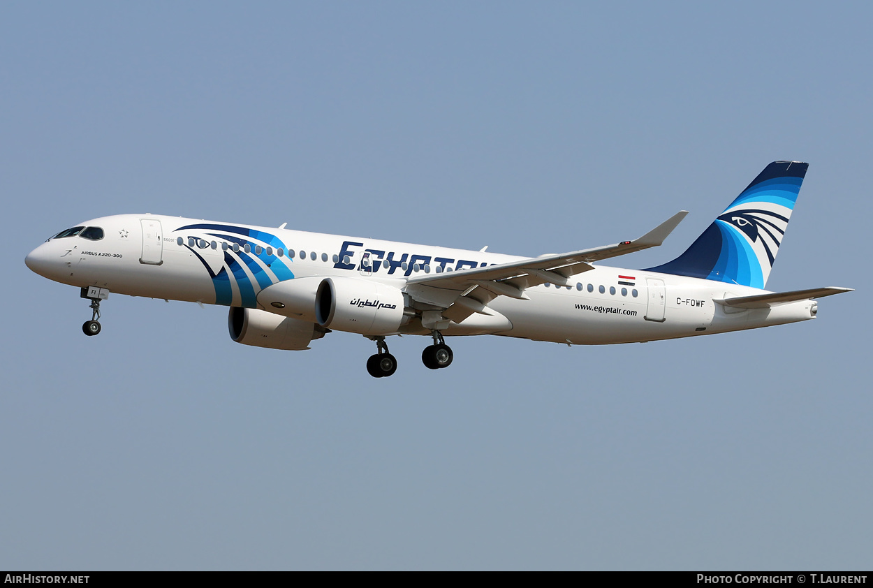 Aircraft Photo of C-FOWF | Airbus A220-371 (BD-500-1A11) | EgyptAir | AirHistory.net #280519