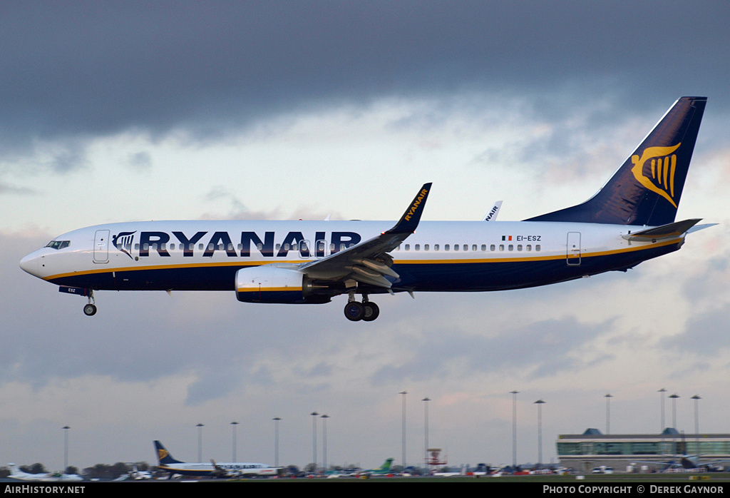 Aircraft Photo of EI-ESZ | Boeing 737-8AS | Ryanair | AirHistory.net #280721