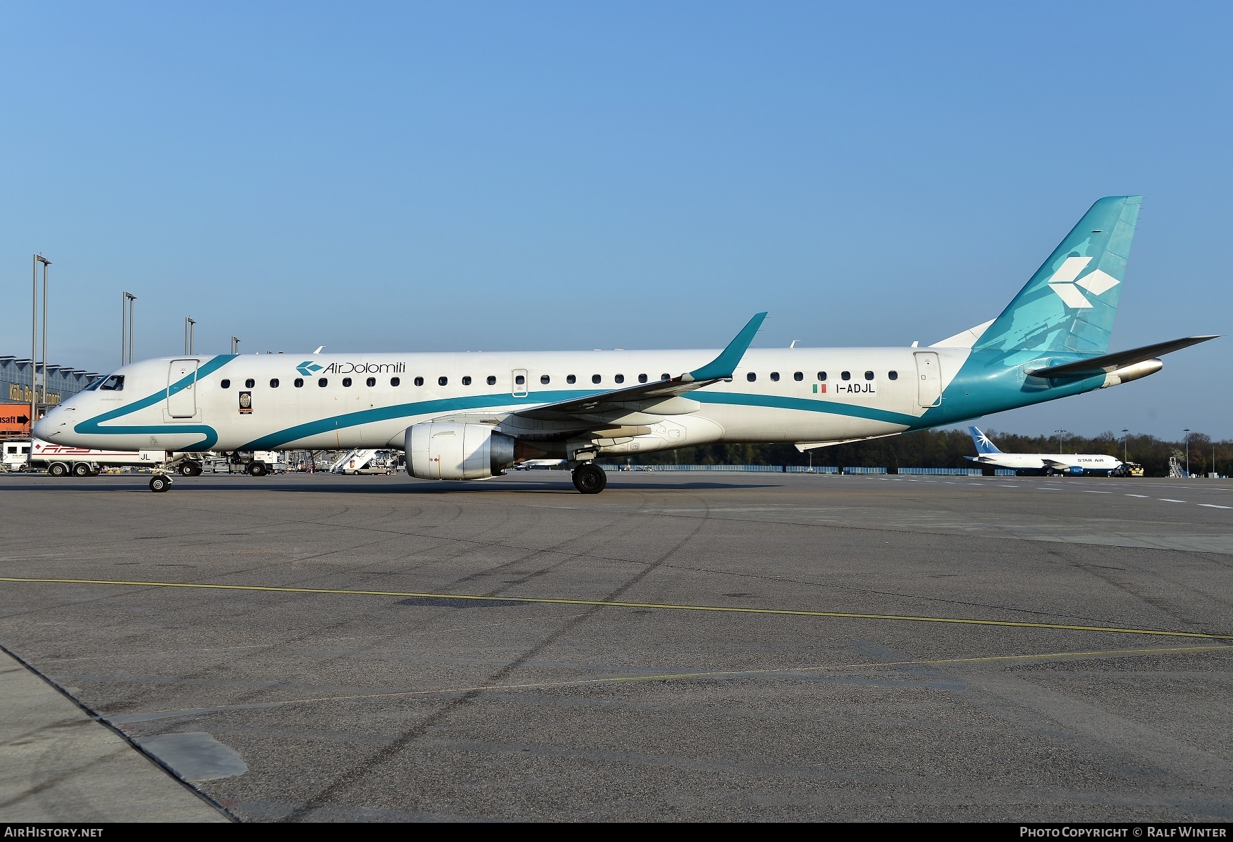 Aircraft Photo of I-ADJL | Embraer 195LR (ERJ-190-200LR) | Air Dolomiti | AirHistory.net #280871