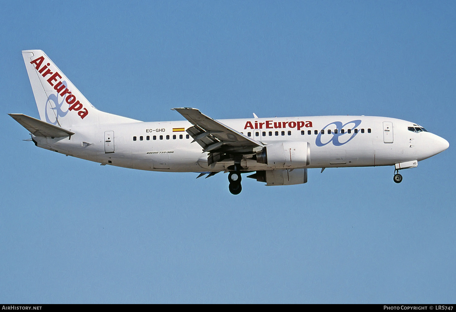 Aircraft Photo of EC-GHD | Boeing 737-3M8 | Air Europa | AirHistory.net #281157