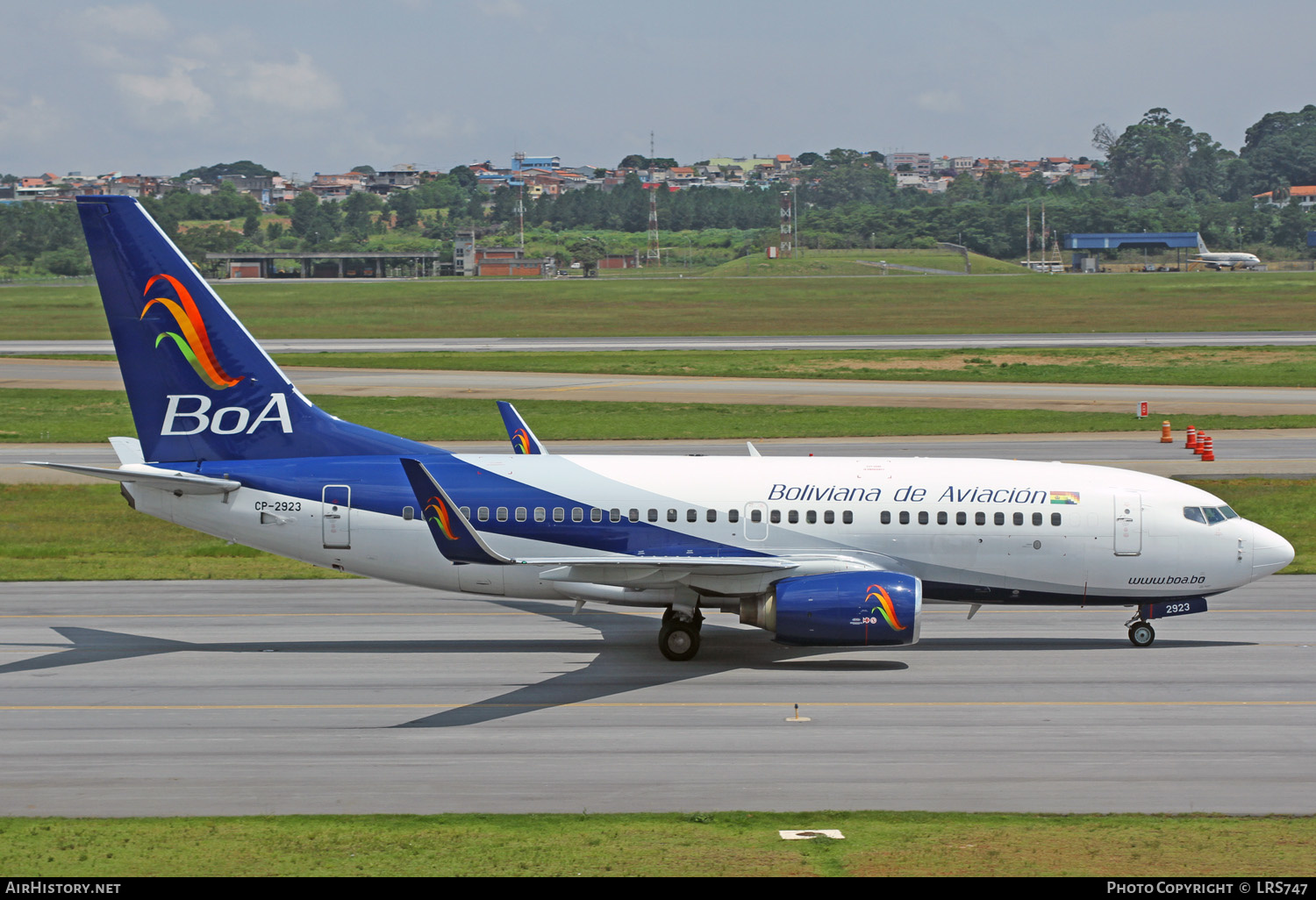 Aircraft Photo of CP-2923 | Boeing 737-7Q8 | Boliviana de Aviación - BoA | AirHistory.net #281196