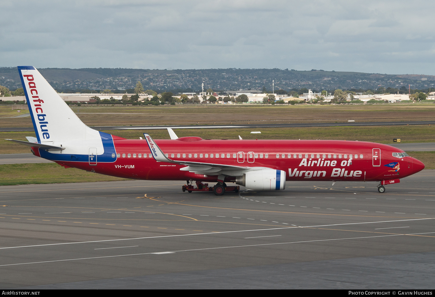 Aircraft Photo of VH-VUM | Boeing 737-8BK | Virgin Blue Airlines | AirHistory.net #281347