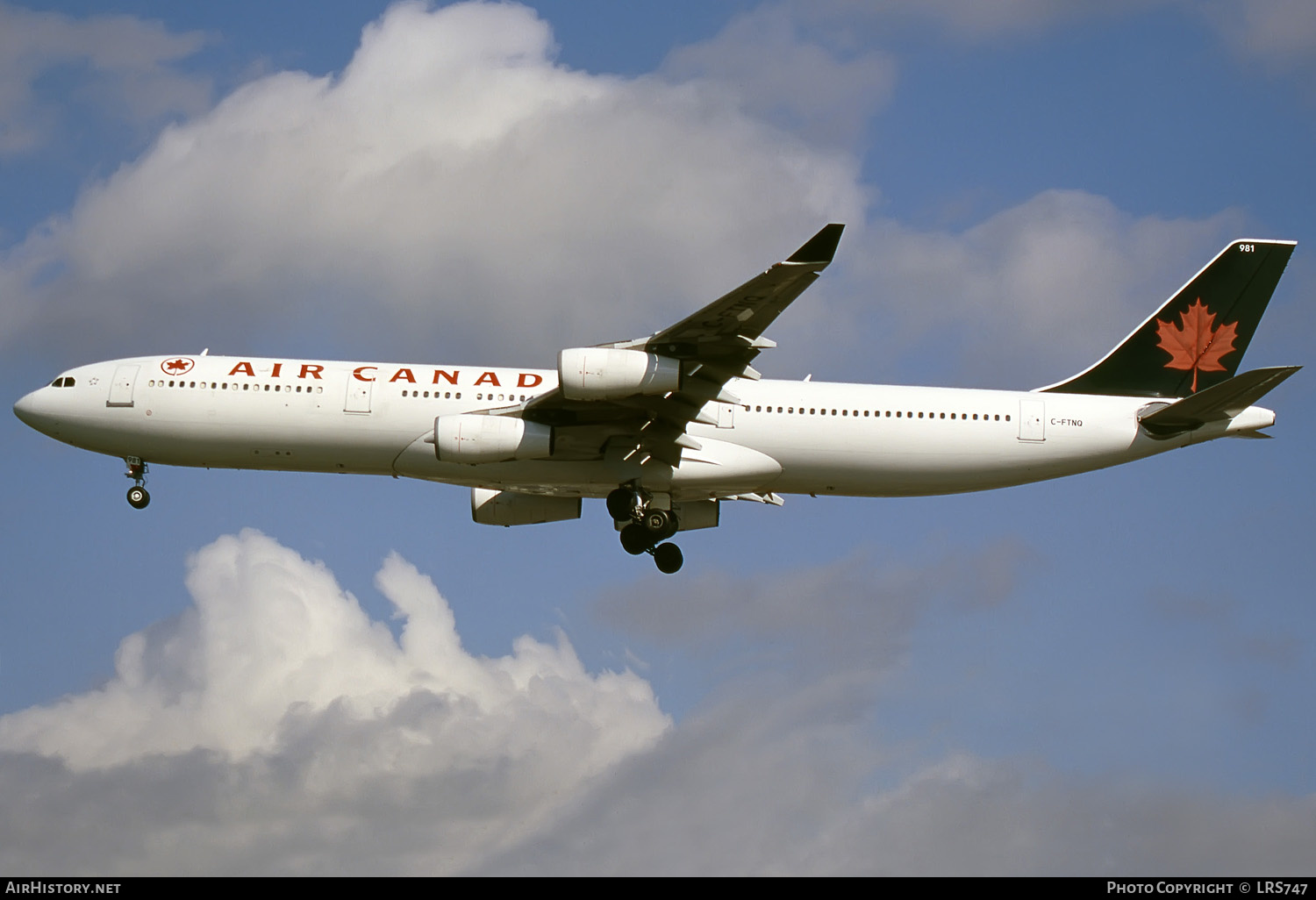 Aircraft Photo of C-FTNQ | Airbus A340-313 | Air Canada | AirHistory.net #281363