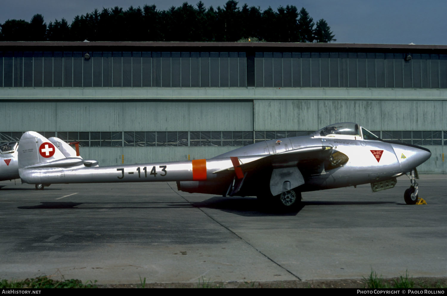 Aircraft Photo of J-1143 | De Havilland D.H. 100 Vampire FB6 | Switzerland - Air Force | AirHistory.net #281411