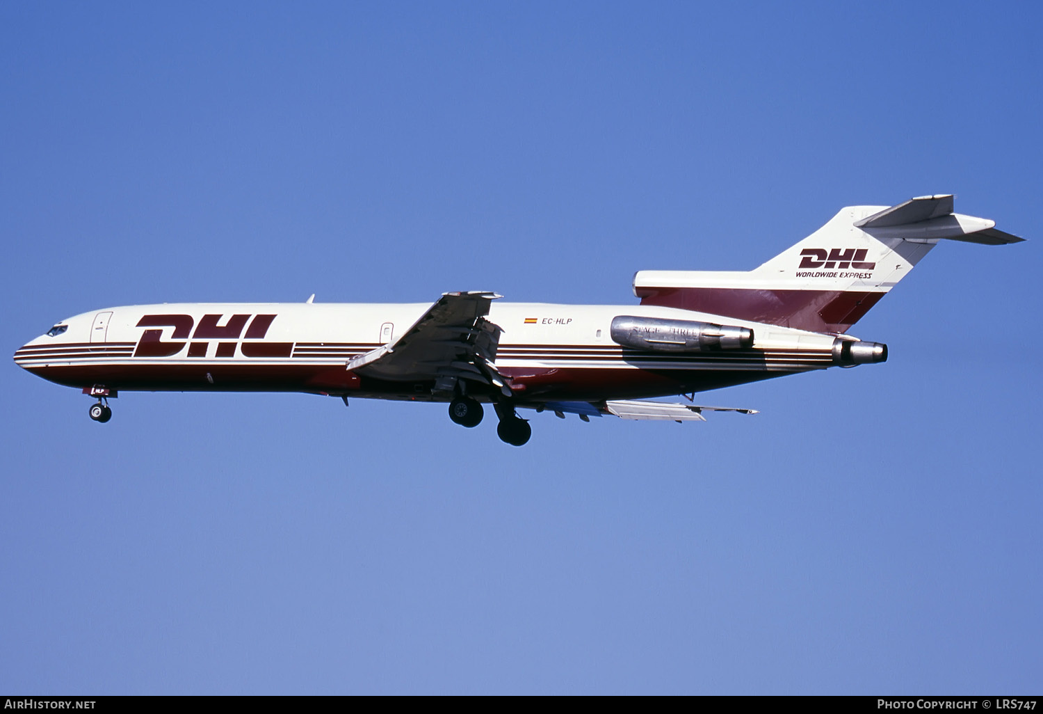 Aircraft Photo of EC-HLP | Boeing 727-264/Adv(F) | DHL Worldwide Express | AirHistory.net #281419