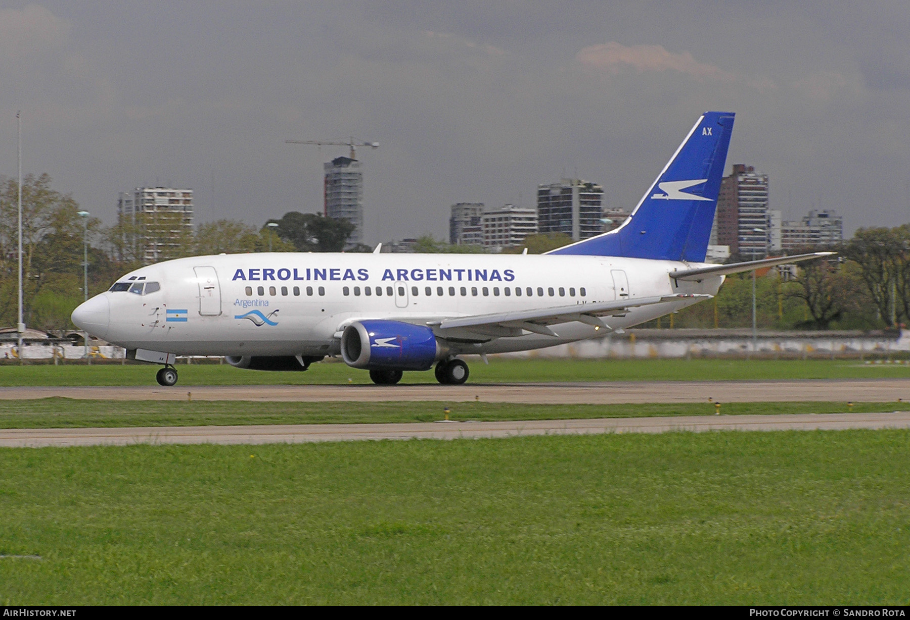 Aircraft Photo of LV-BAX | Boeing 737-5H6 | Aerolíneas Argentinas | AirHistory.net #281440