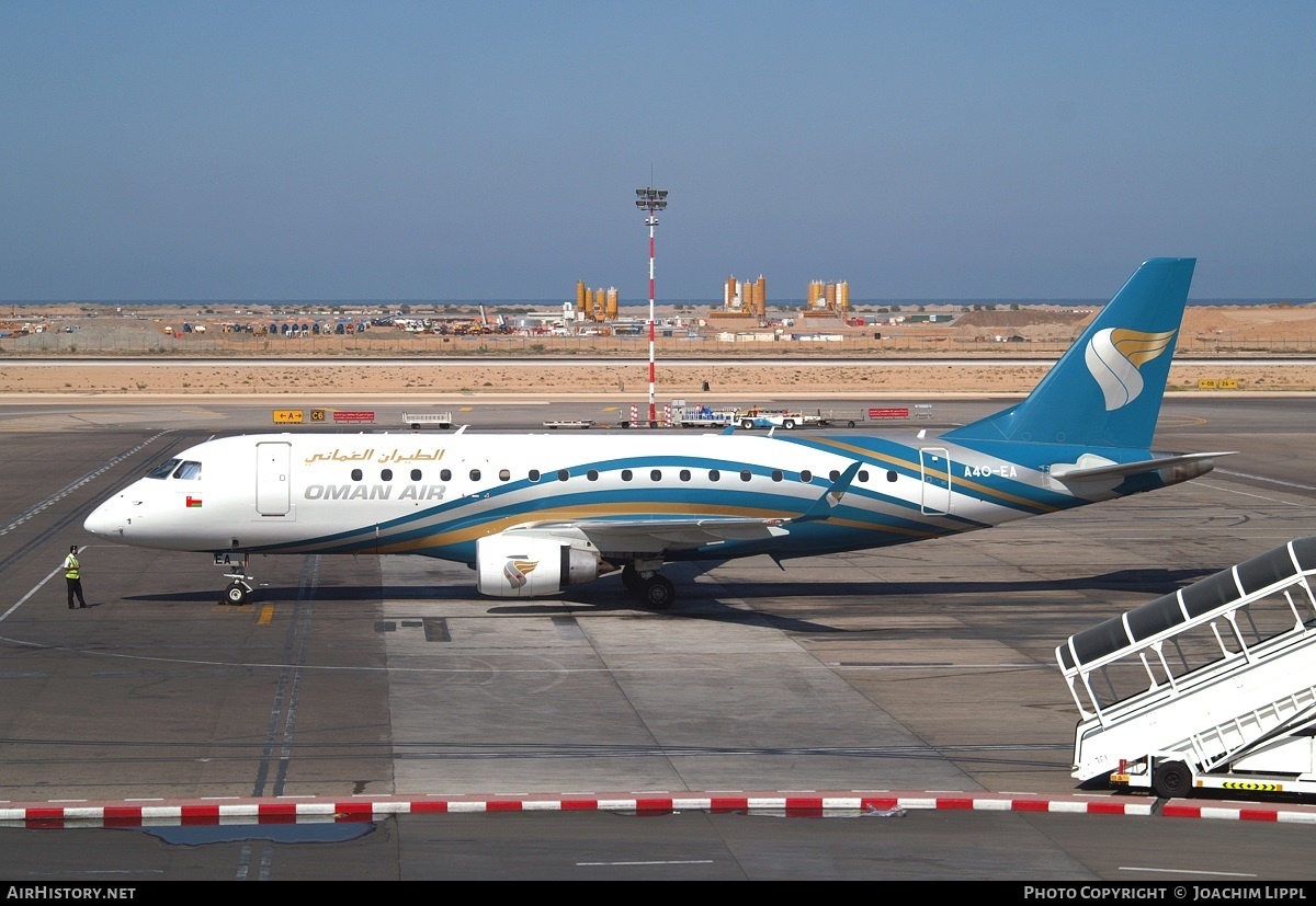 Aircraft Photo of A4O-EA | Embraer 175LR (ERJ-170-200LR) | Oman Air | AirHistory.net #281540