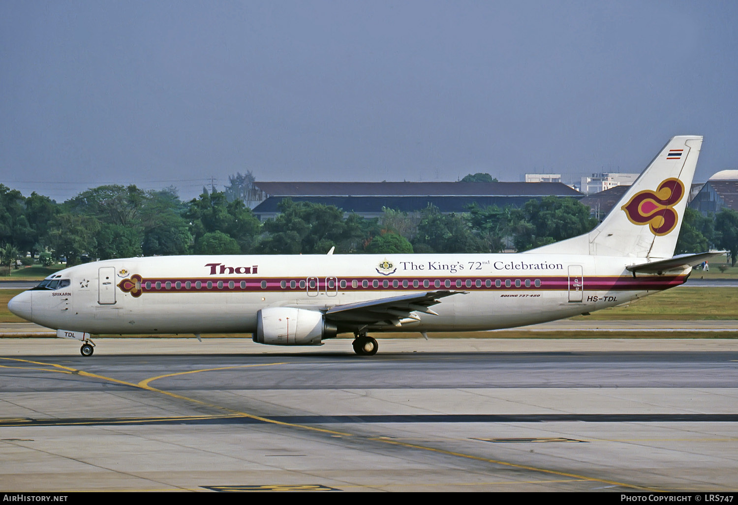 Aircraft Photo of HS-TDL | Boeing 737-4D7 | Thai Airways International | AirHistory.net #281786