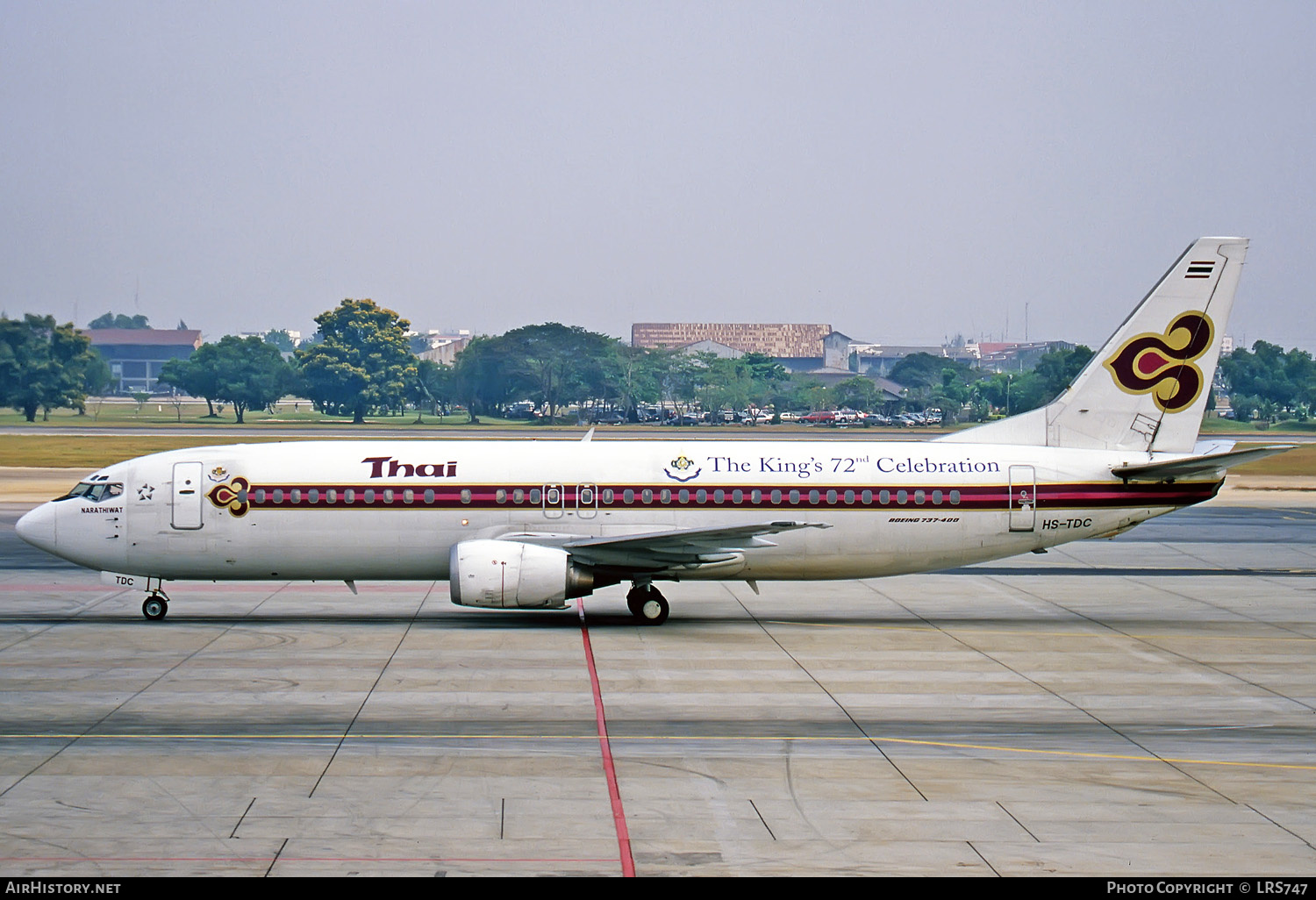 Aircraft Photo of HS-TDC | Boeing 737-4D7 | Thai Airways International | AirHistory.net #281796
