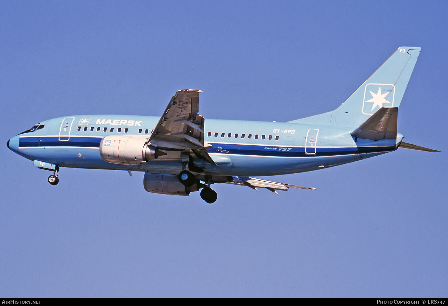 Aircraft Photo of OY-APD | Boeing 737-5L9 | Maersk Air | AirHistory.net #281821
