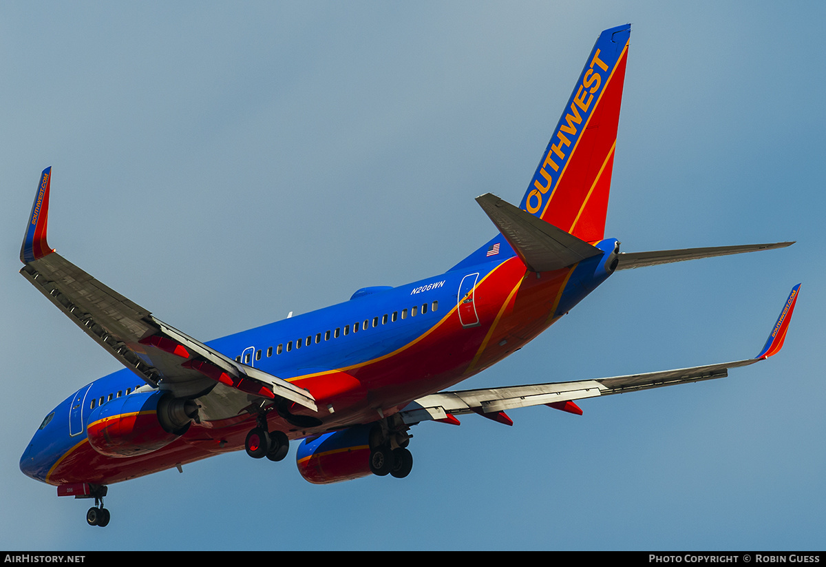 Aircraft Photo of N206WN | Boeing 737-7H4 | Southwest Airlines | AirHistory.net #281922