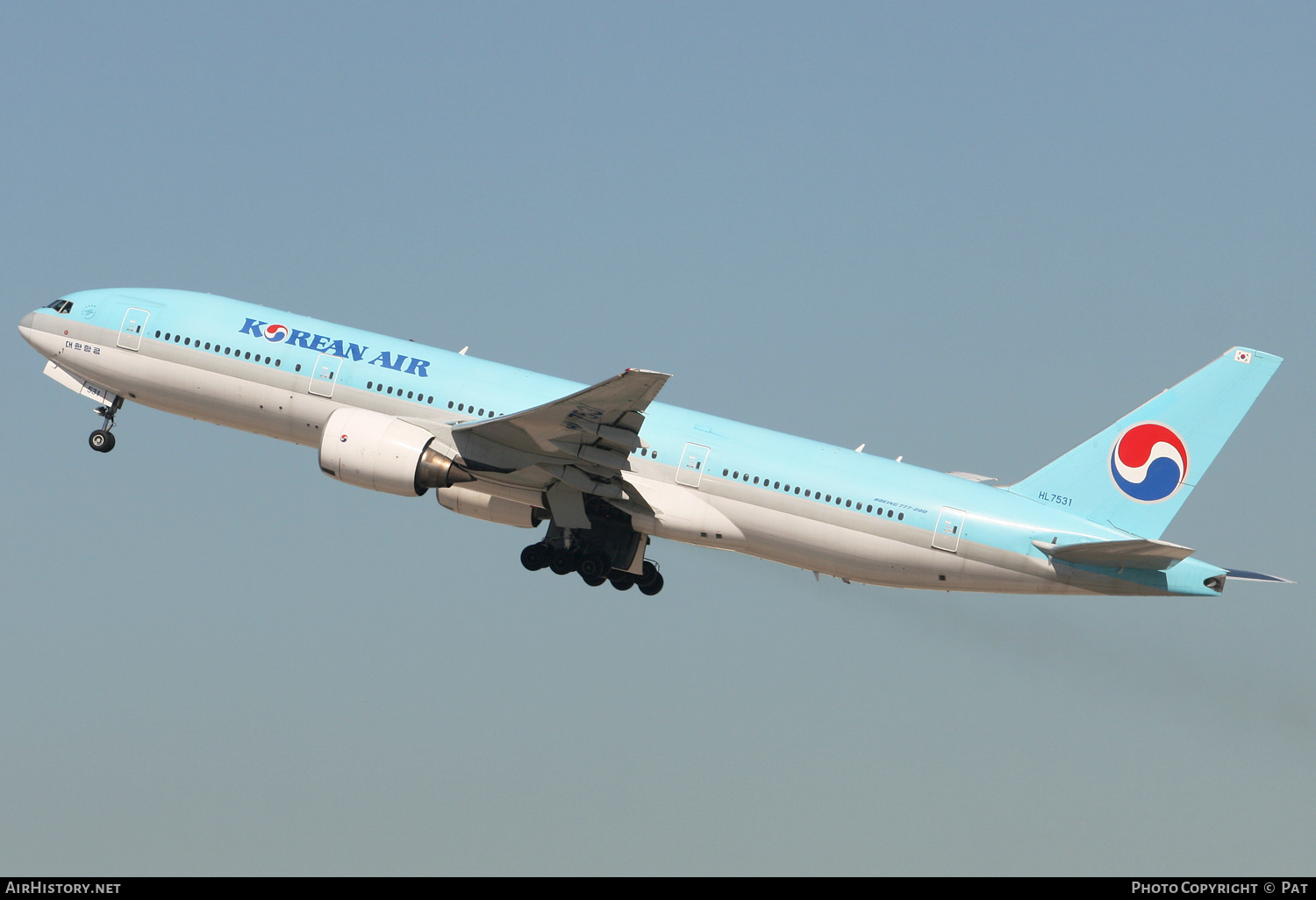 Aircraft Photo of HL7531 | Boeing 777-2B5/ER | Korean Air | AirHistory.net #281928