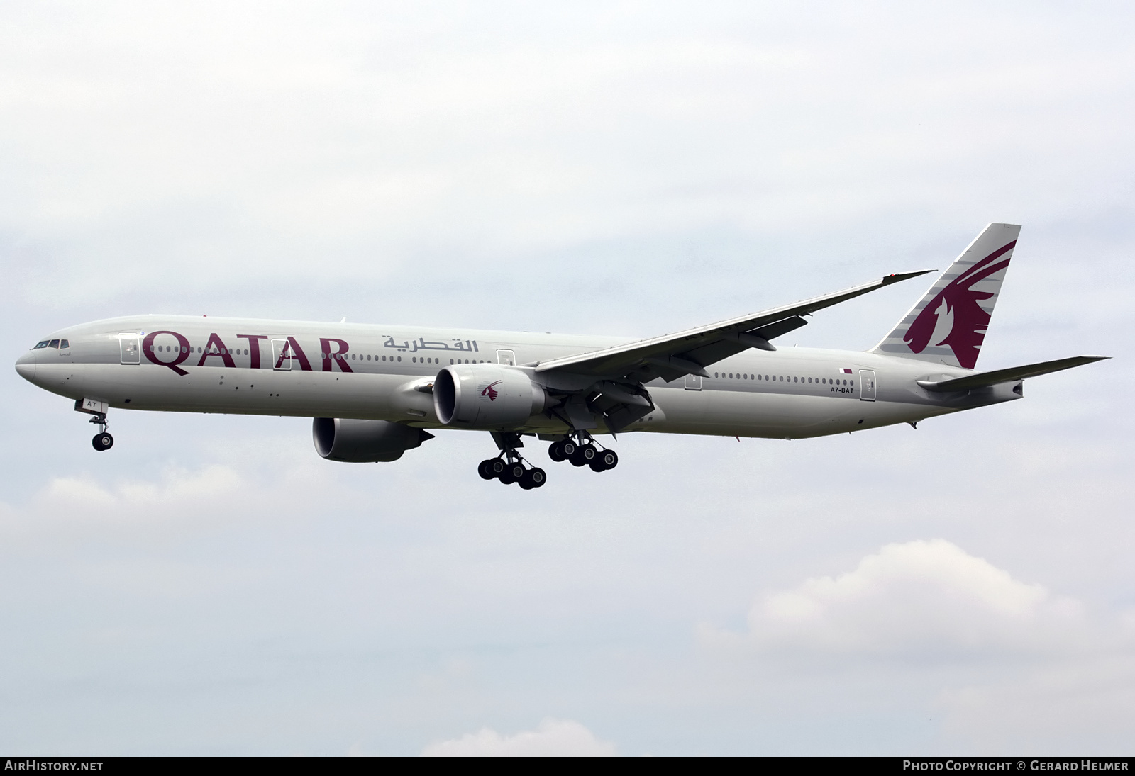 Aircraft Photo of A7-BAT | Boeing 777-3DZ/ER | Qatar Airways | AirHistory.net #282035