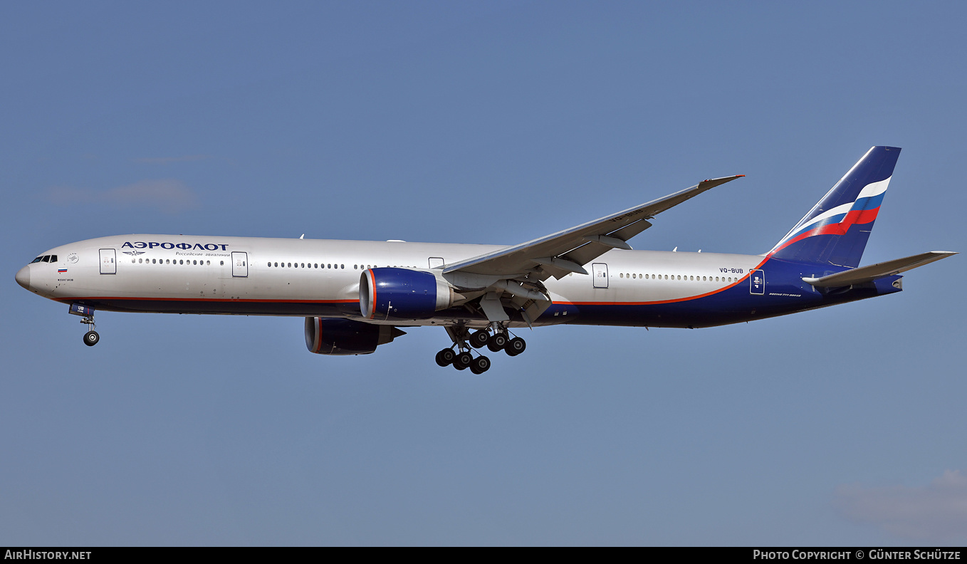 Aircraft Photo of VQ-BUB | Boeing 777-3M0/ER | Aeroflot - Russian Airlines | AirHistory.net #282042