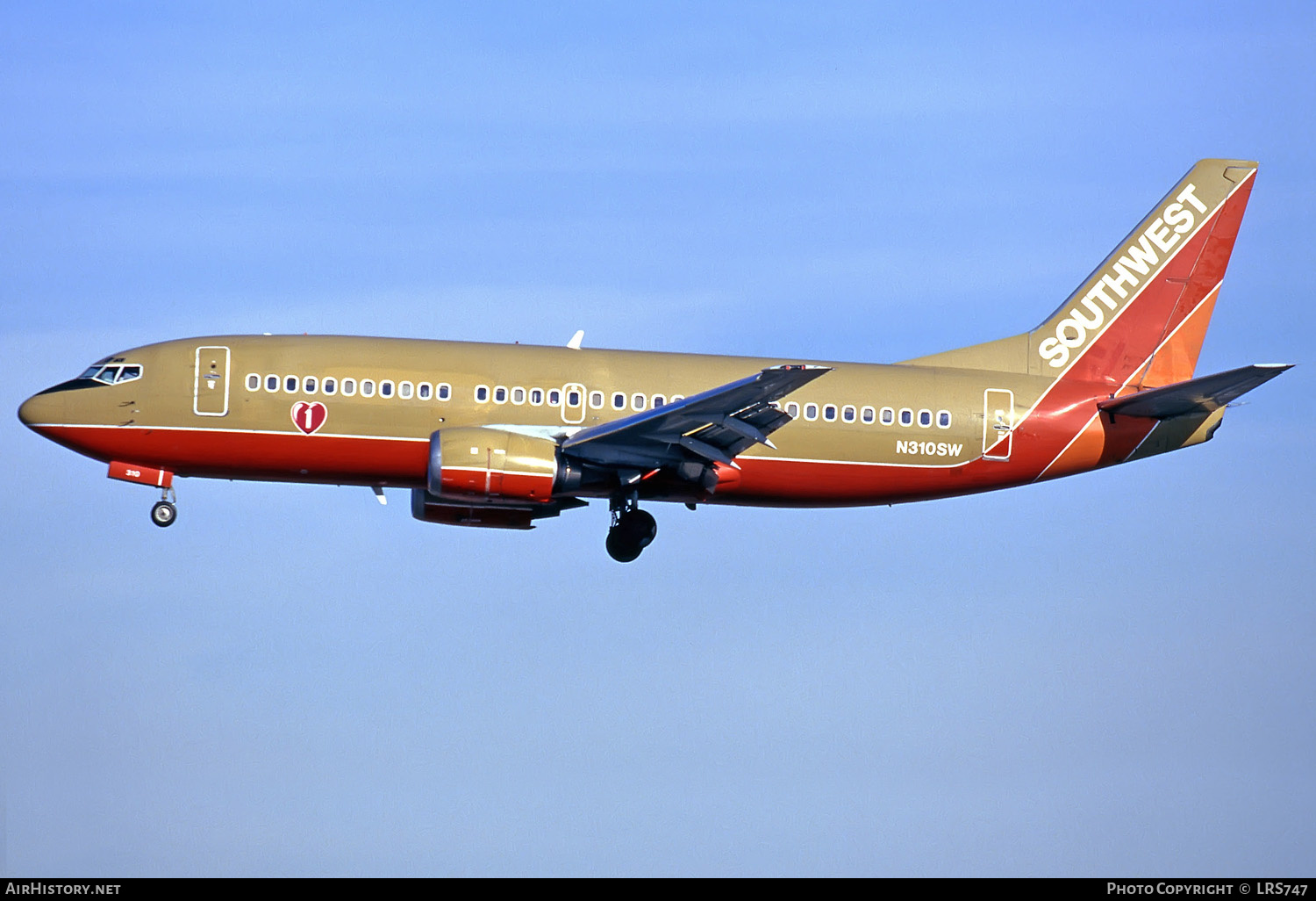 Aircraft Photo of N310SW | Boeing 737-3H4 | Southwest Airlines | AirHistory.net #282049