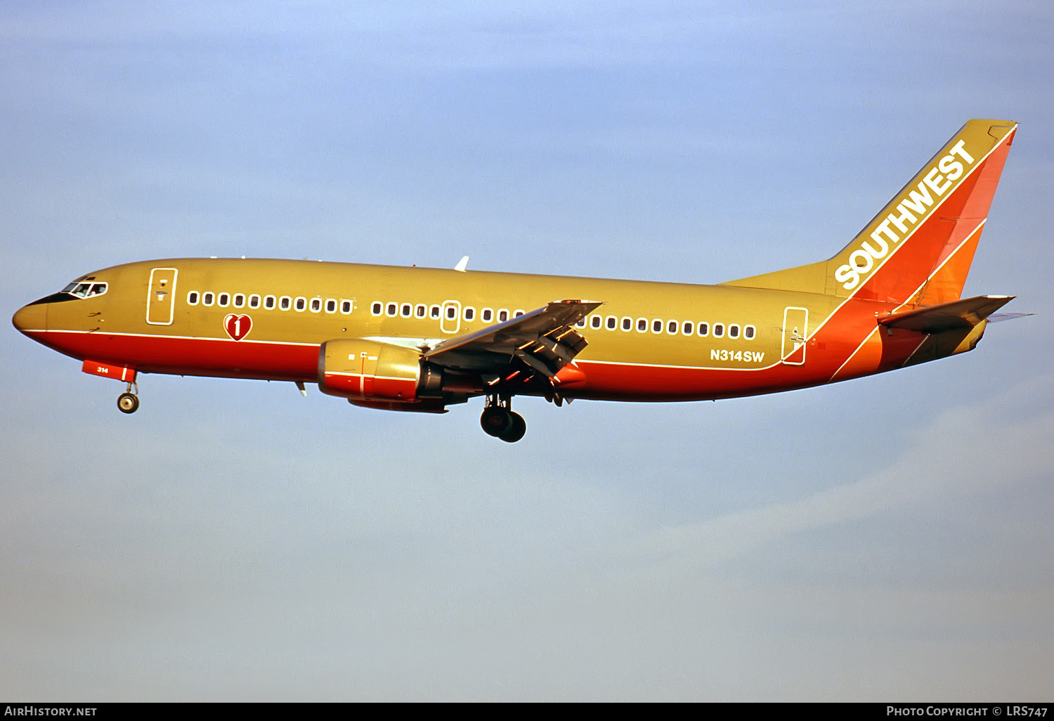 Aircraft Photo of N314SW | Boeing 737-3H4 | Southwest Airlines | AirHistory.net #282127