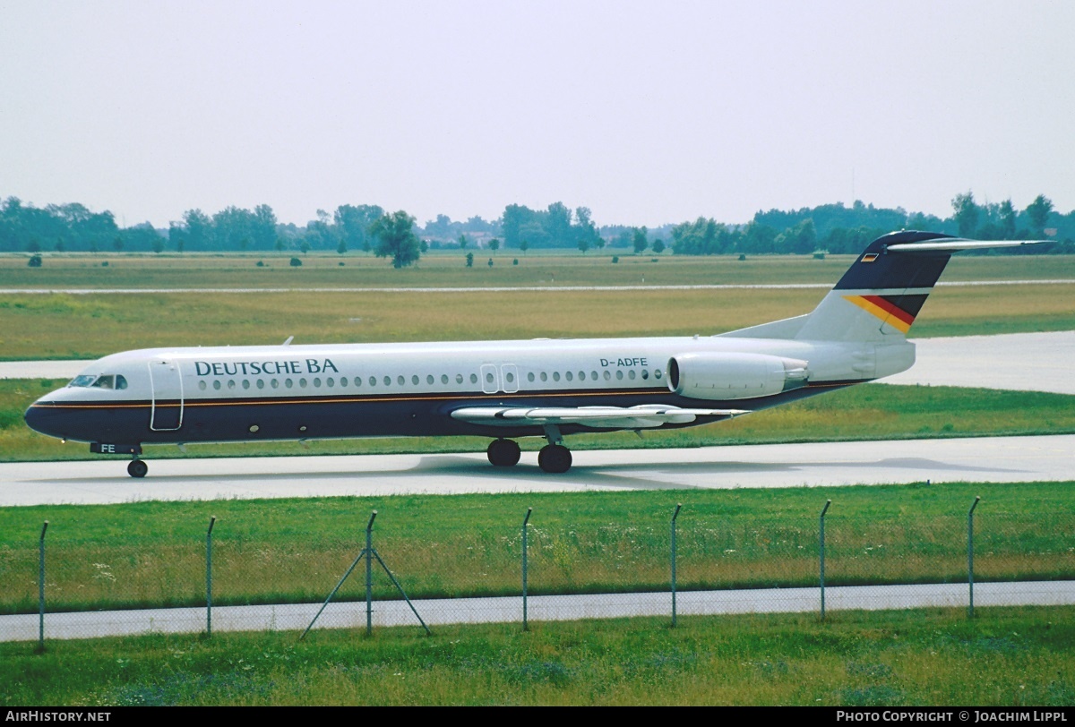 Aircraft Photo of D-ADFE | Fokker 100 (F28-0100) | Deutsche BA | AirHistory.net #282177