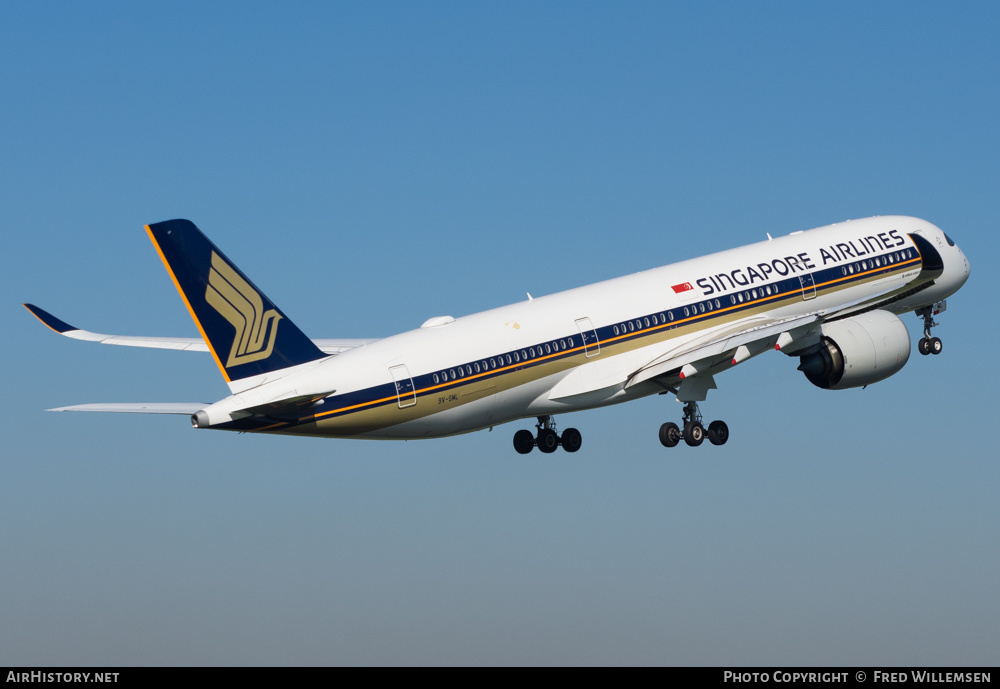 Aircraft Photo of 9V-SML | Airbus A350-941 | Singapore Airlines | AirHistory.net #282210