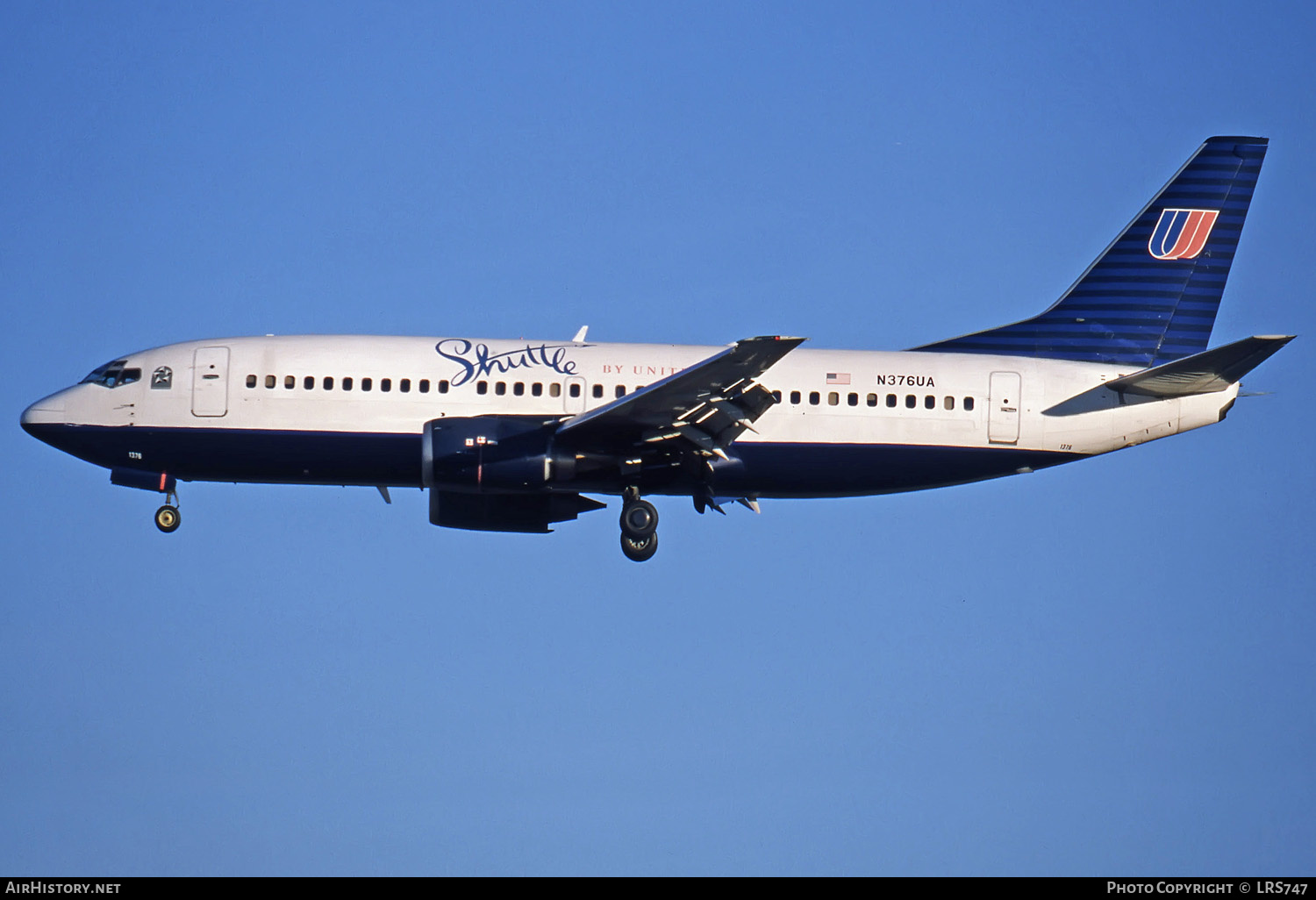 Aircraft Photo of N376UA | Boeing 737-322 | Shuttle by United | AirHistory.net #282288