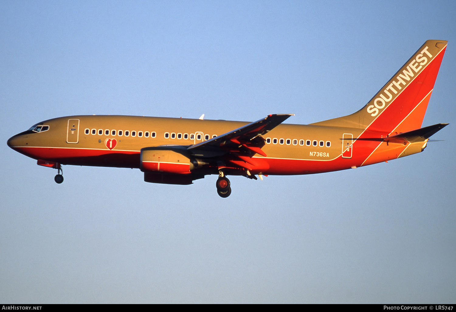 Aircraft Photo of N736SA | Boeing 737-7H4 | Southwest Airlines | AirHistory.net #282289