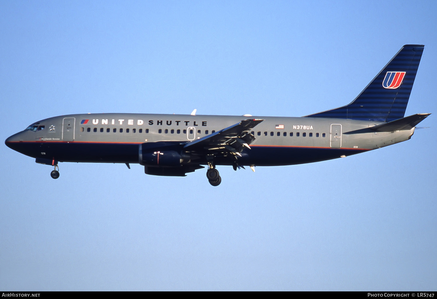 Aircraft Photo of N378UA | Boeing 737-322 | United Shuttle | AirHistory.net #282302