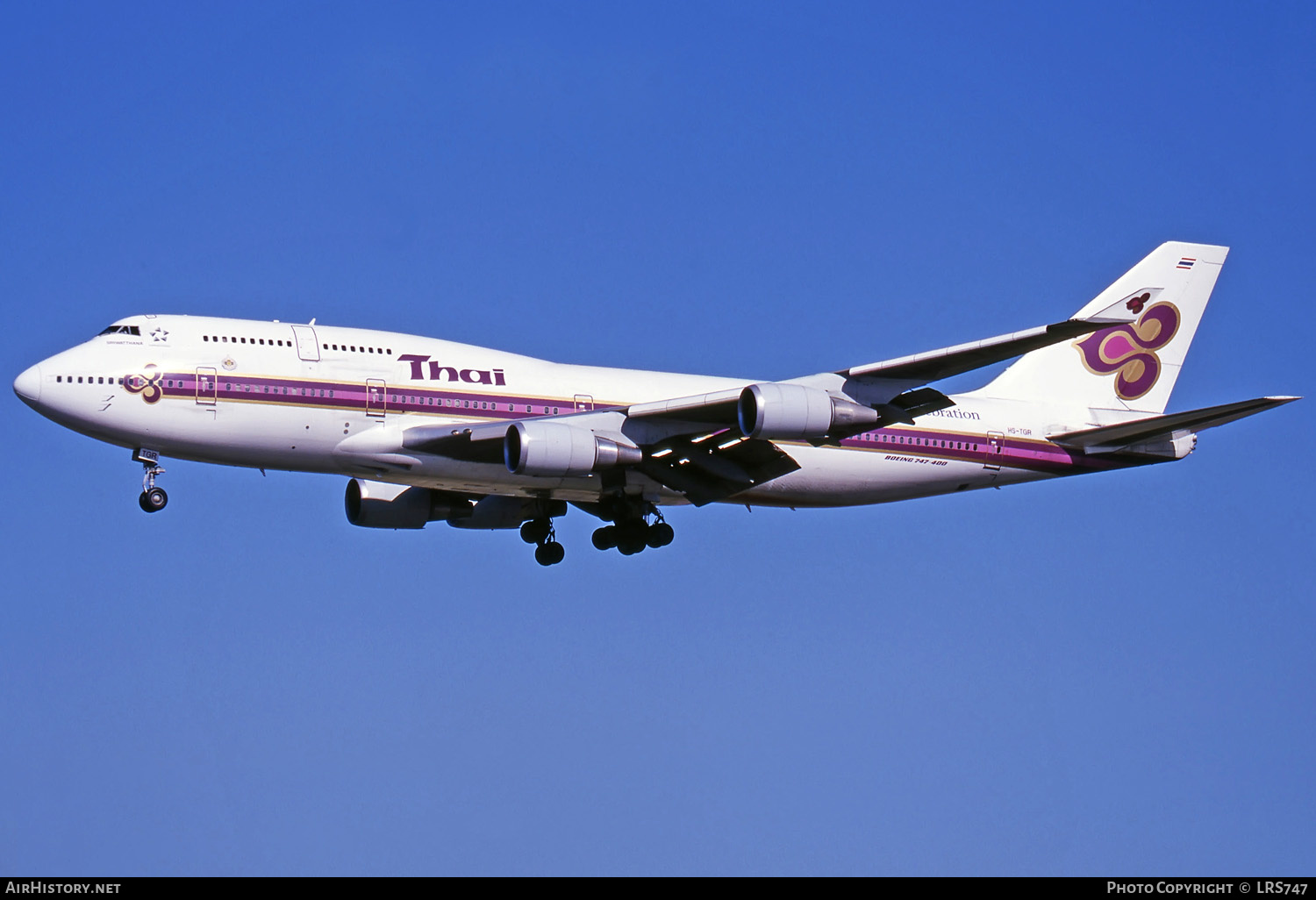 Aircraft Photo of HS-TGR | Boeing 747-4D7 | Thai Airways International | AirHistory.net #282310