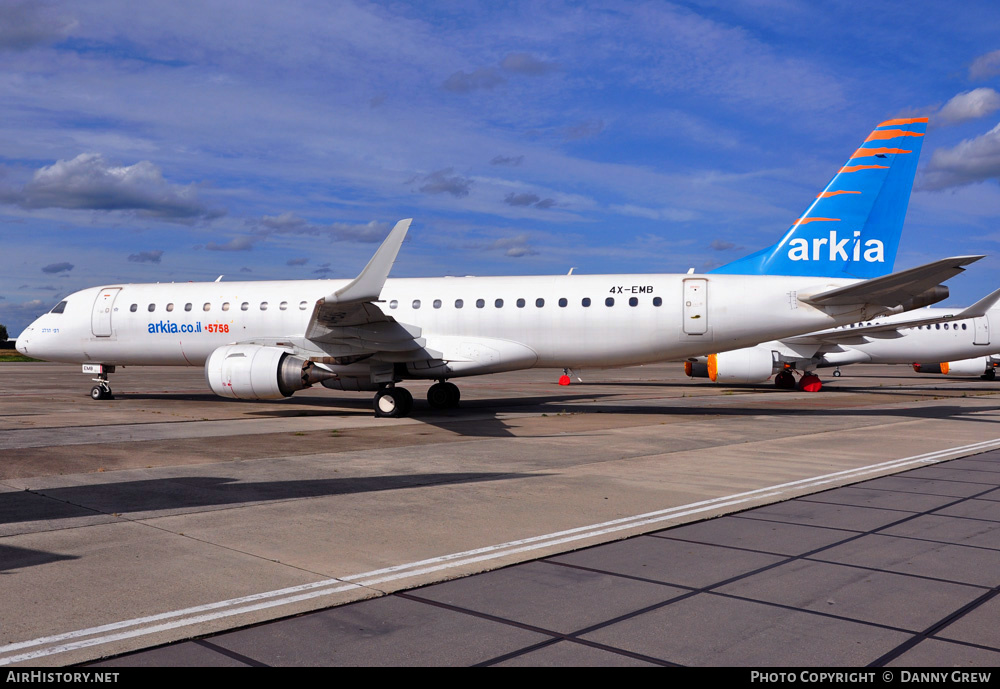 Aircraft Photo of 4X-EMB | Embraer 190LR (ERJ-190-100LR) | Arkia Israeli Airlines | AirHistory.net #282454