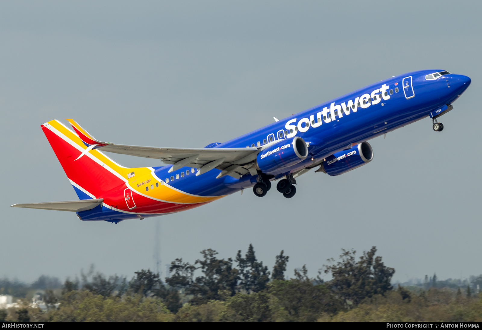 Aircraft Photo of N8600F | Boeing 737-8H4 | Southwest Airlines | AirHistory.net #282572