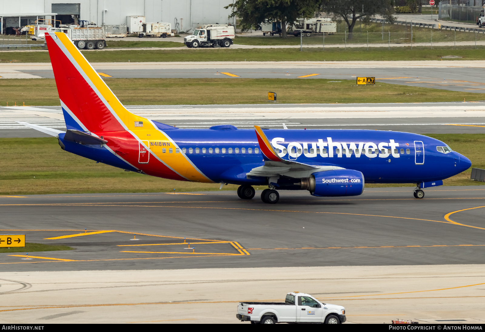 Aircraft Photo of N418WN | Boeing 737-7H4 | Southwest Airlines | AirHistory.net #282627