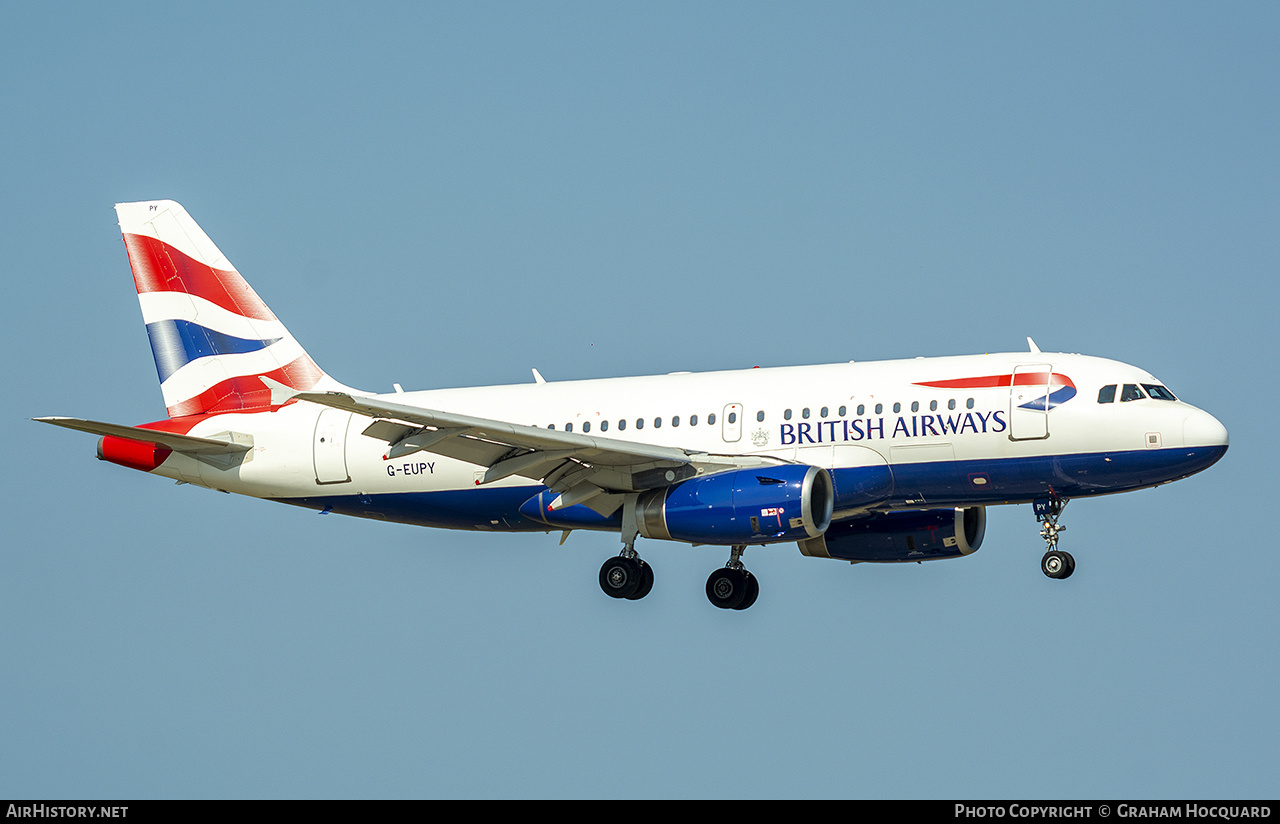 Aircraft Photo of G-EUPY | Airbus A319-131 | British Airways | AirHistory.net #282680