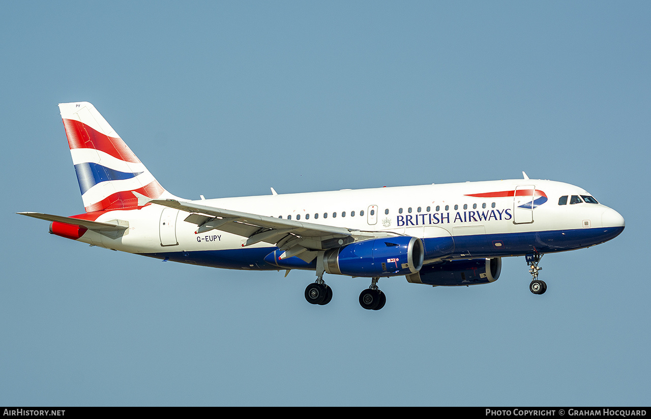 Aircraft Photo of G-EUPY | Airbus A319-131 | British Airways | AirHistory.net #282680