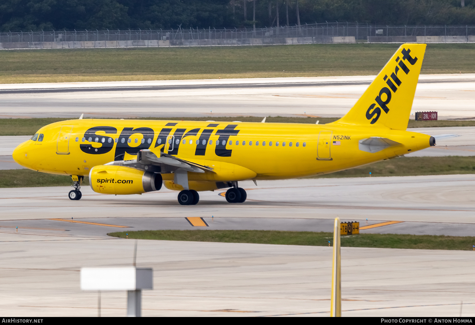 Aircraft Photo of N521NK | Airbus A319-132 | Spirit Airlines | AirHistory.net #282699