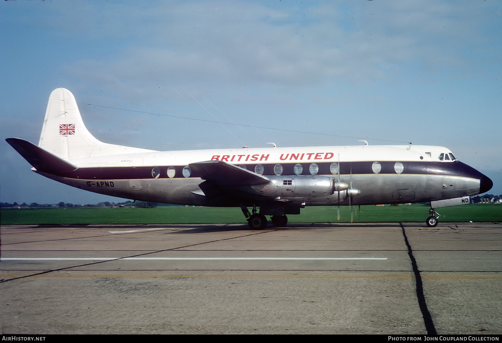 Aircraft Photo of G-APND | Vickers 831 Viscount | British United Airways - BUA | AirHistory.net #282727