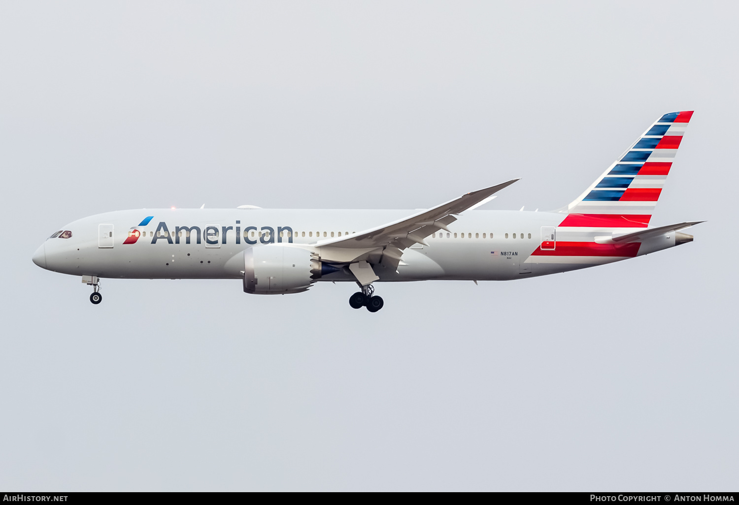 Aircraft Photo of N817AN | Boeing 787-8 Dreamliner | American Airlines | AirHistory.net #282803