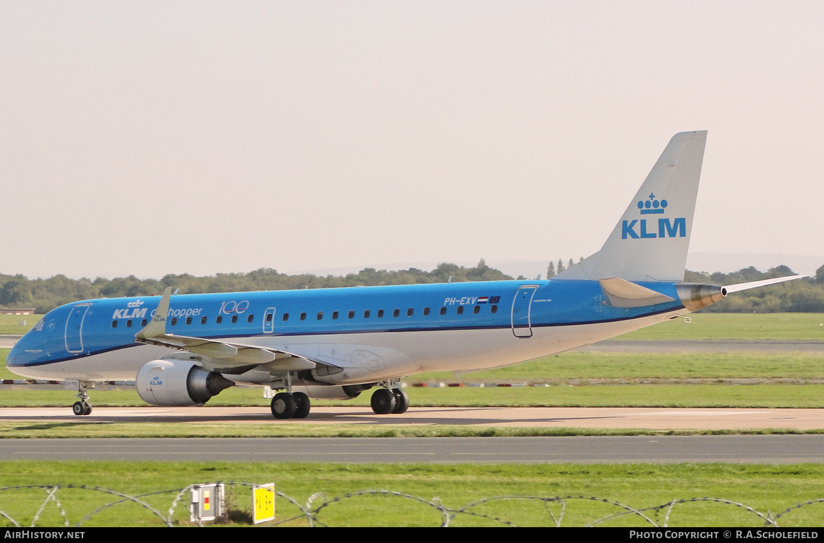 Aircraft Photo of PH-EXV | Embraer 190STD (ERJ-190-100STD) | KLM Cityhopper | AirHistory.net #282888