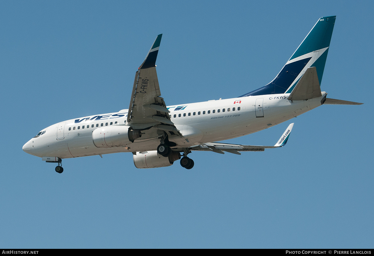 Aircraft Photo of C-FKWS | Boeing 737-76N | WestJet | AirHistory.net #282984
