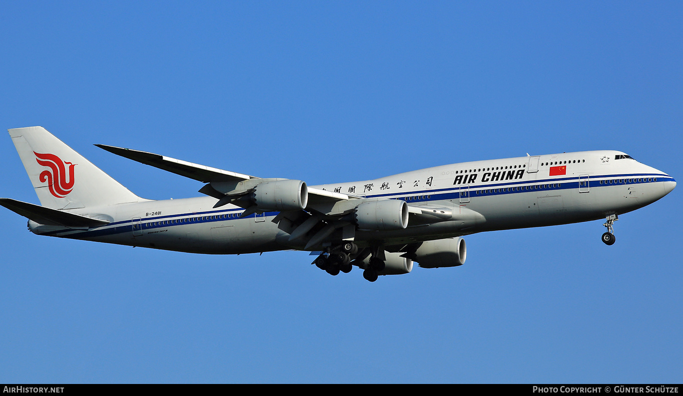 Aircraft Photo of B-2481 | Boeing 747-89L | Air China | AirHistory.net #283261