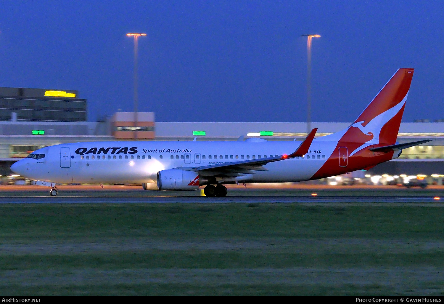 Aircraft Photo of VH-VXK | Boeing 737-838 | Qantas | AirHistory.net #283263