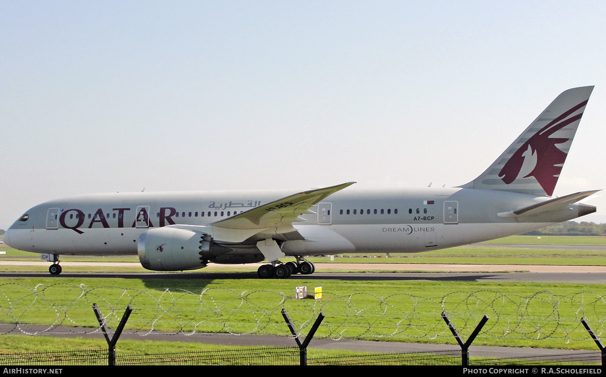 Aircraft Photo of A7-BCP | Boeing 787-8 Dreamliner | Qatar Airways | AirHistory.net #283311