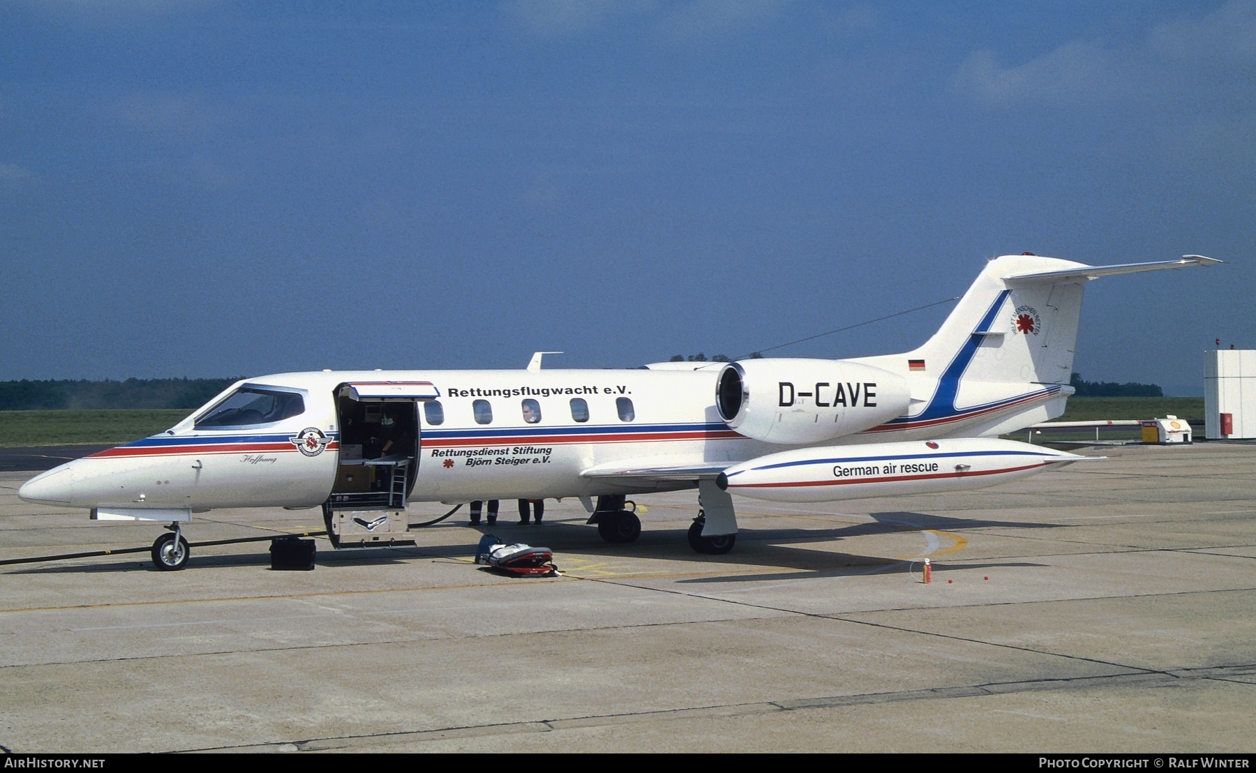 Aircraft Photo of D-CAVE | Gates Learjet 35A | Deutsche Rettungsflugwacht - German Air Rescue | AirHistory.net #283536